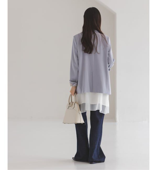 NOBLE「《セットアップ対応》フローツイルピークドラペルジャケット」|テーラードジャケット|