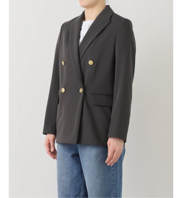 NOBLE「《セットアップ対応》フローツイルピークドラペルジャケット」|テーラードジャケット|