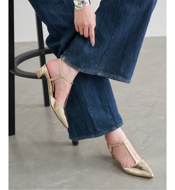  「4cmTストラップパンプス」|パンプス|