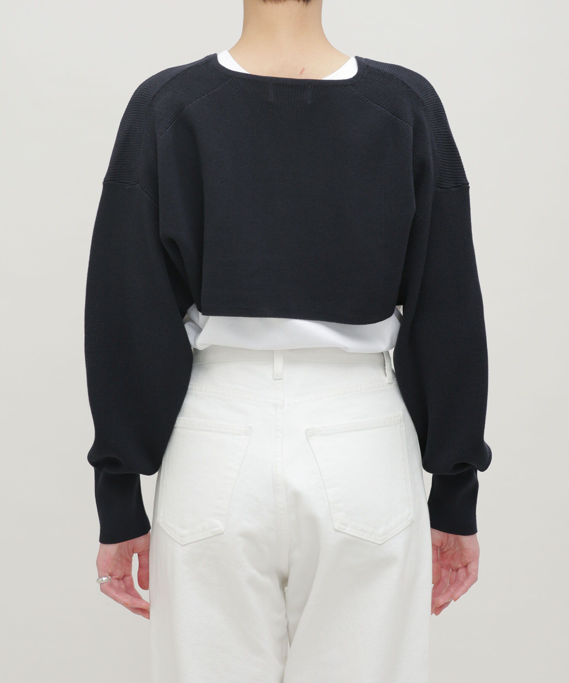 nano･universe「LB.03/GIZA強撚コットンボレロ」|ニット・セーター|