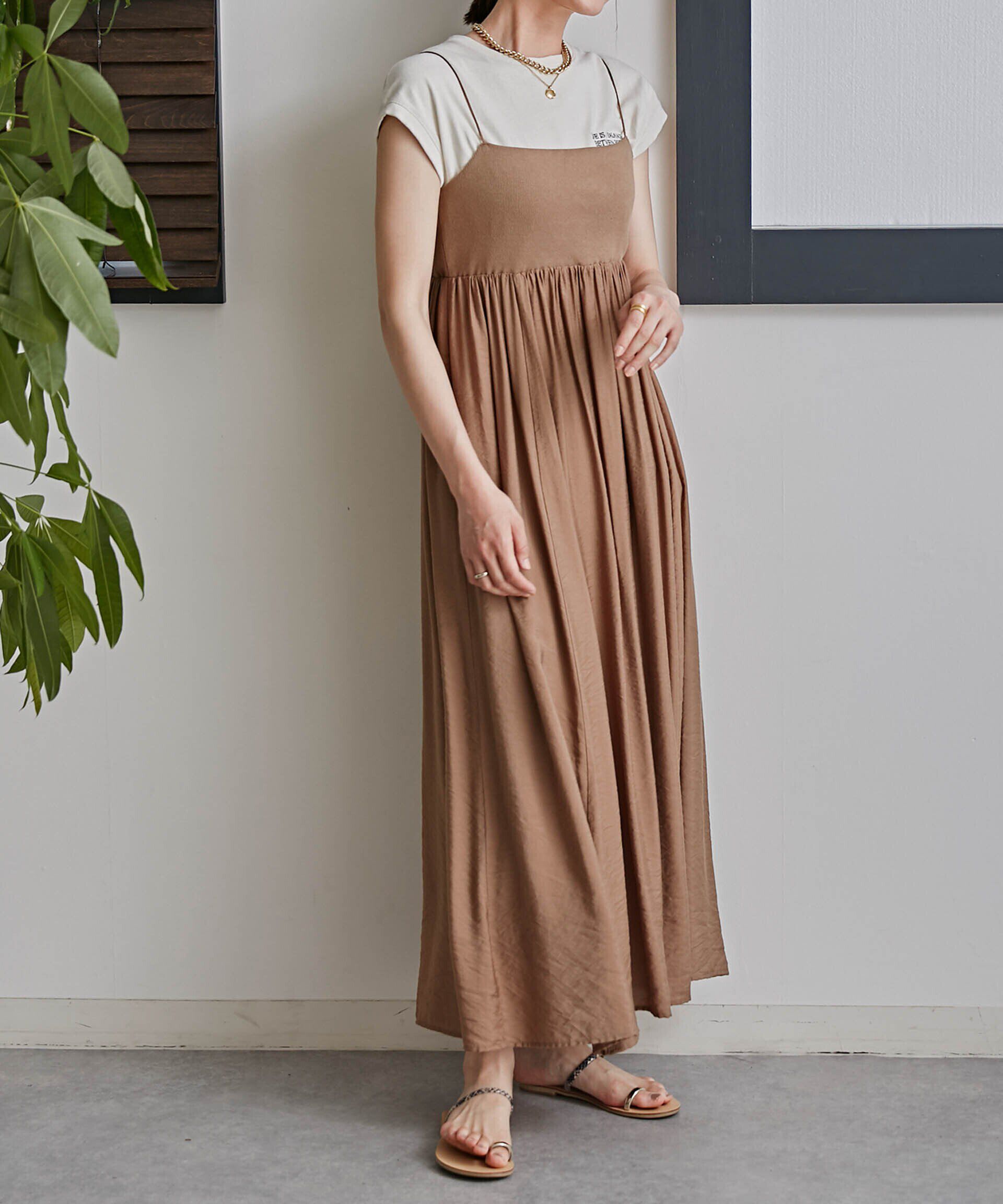 nano･universe「LB.03/リブドッキングキャミワンピース」|ワンピース|