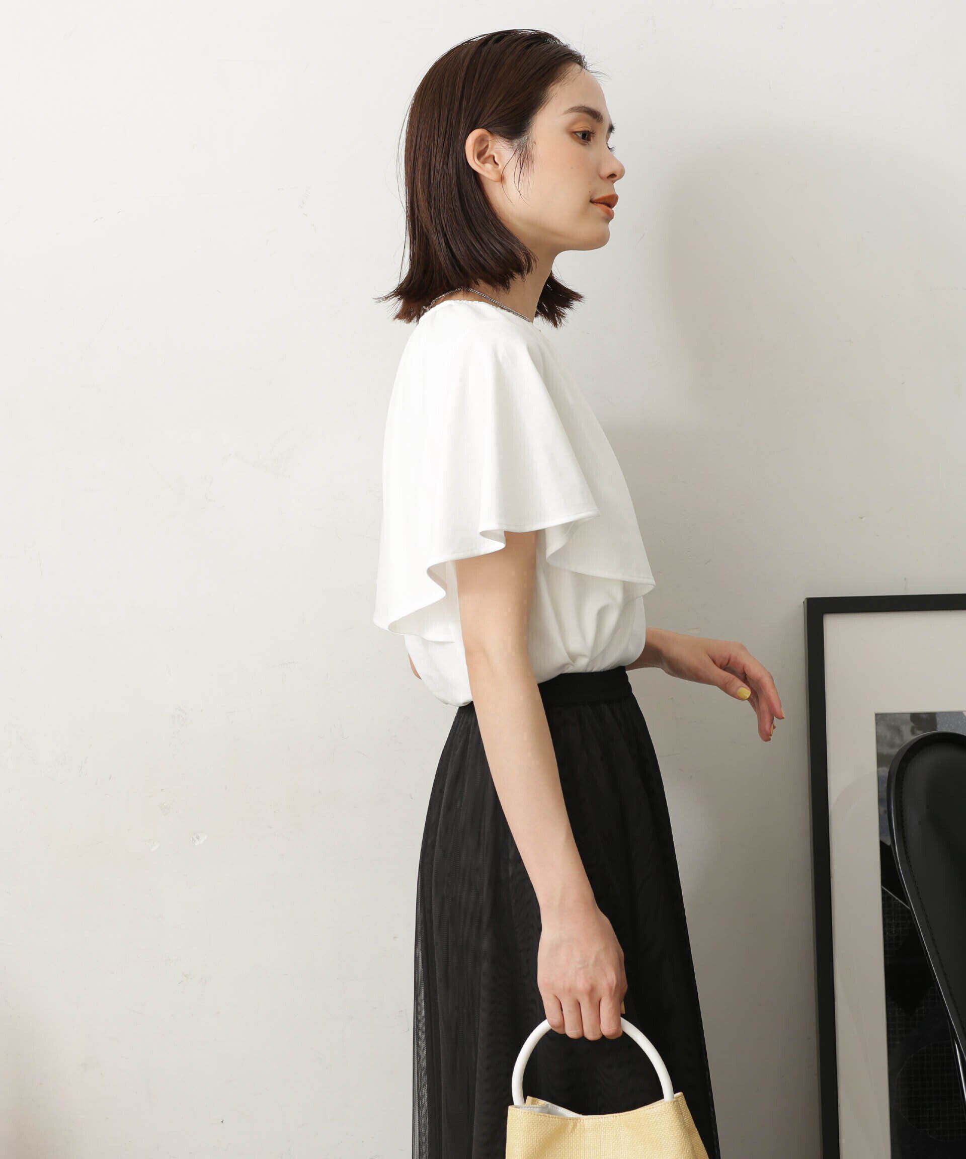 nano･universe「LB.03/Repurフレアスリーブカットトップス」|Tシャツ・カットソー|