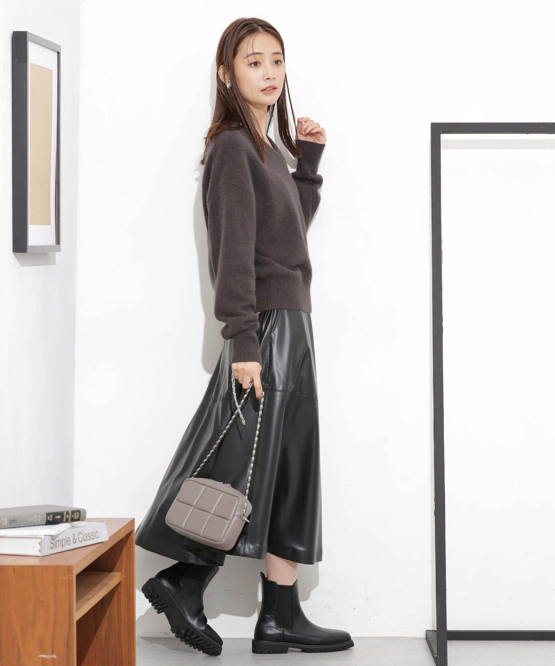 nano･universe「ウォッシャブルフォックス Vネックニットプルオーバー」|ニット・セーター|