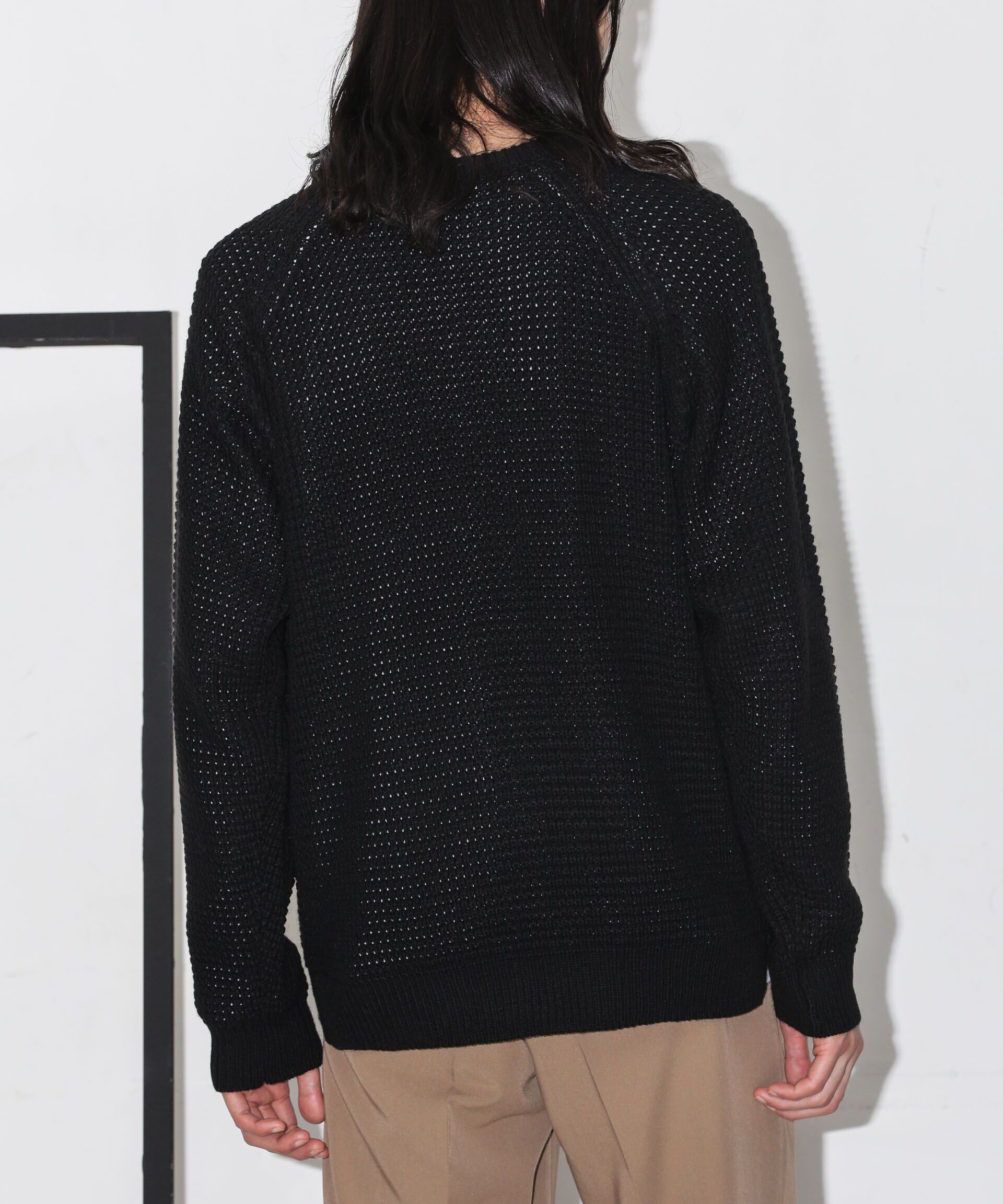 nano･universe「ワッフルラグランニット」|ニット・セーター|