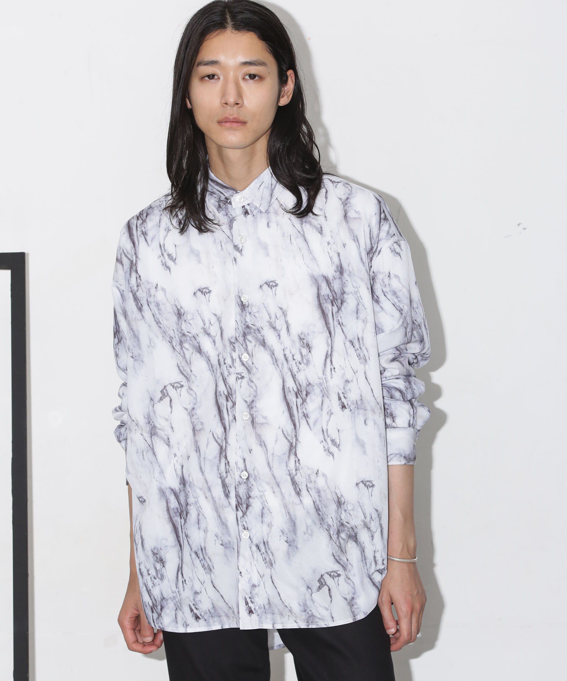 nano･universe「ドレープパターンシャツ 長袖」|シャツ・ブラウス|パターン1