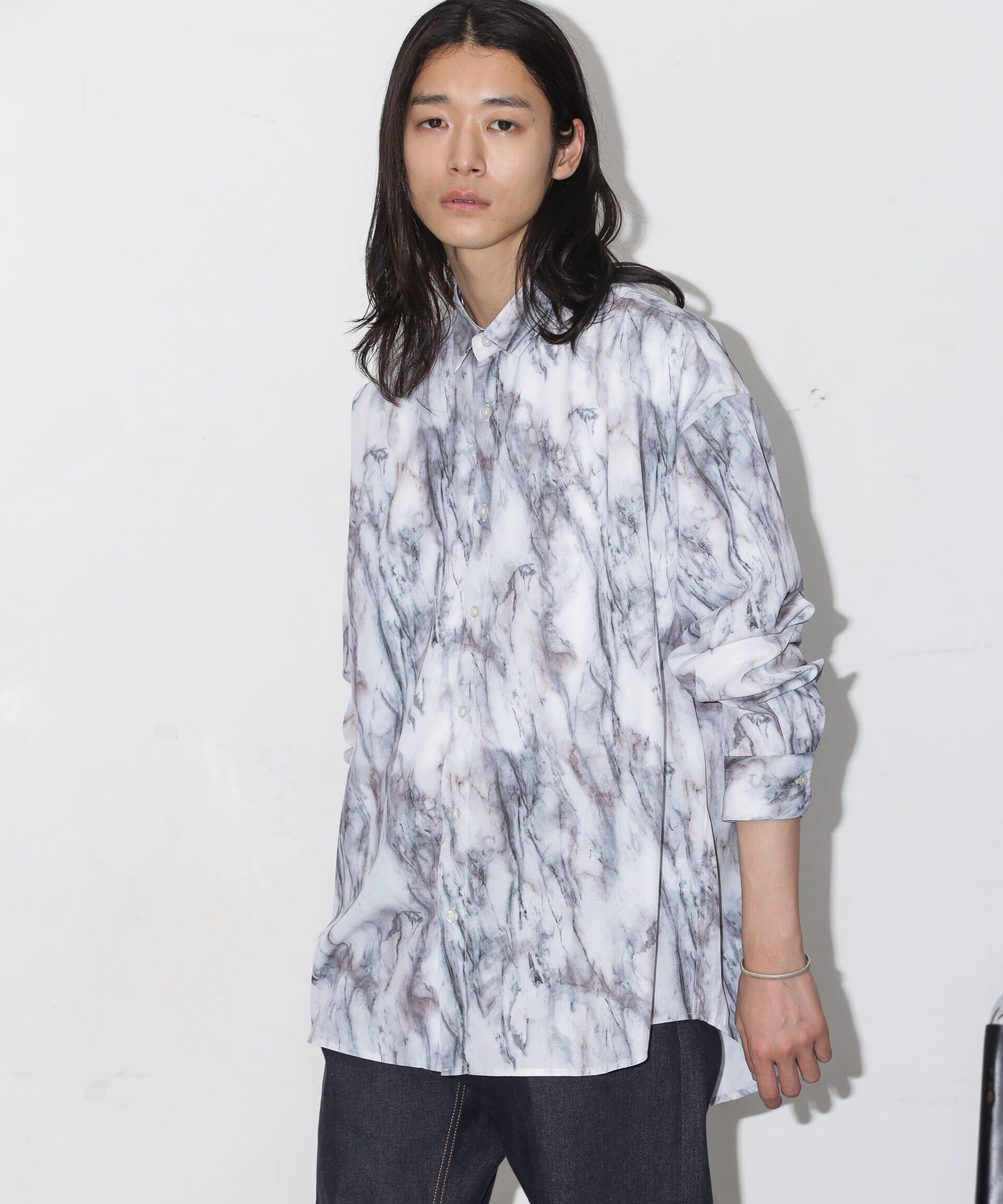 nano･universe「ドレープパターンシャツ 長袖」|シャツ・ブラウス|