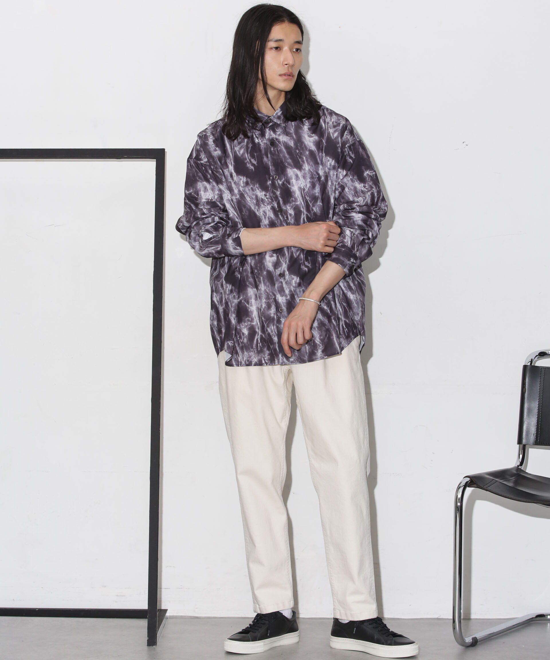 nano･universe「ドレープパターンシャツ 長袖」|シャツ・ブラウス|