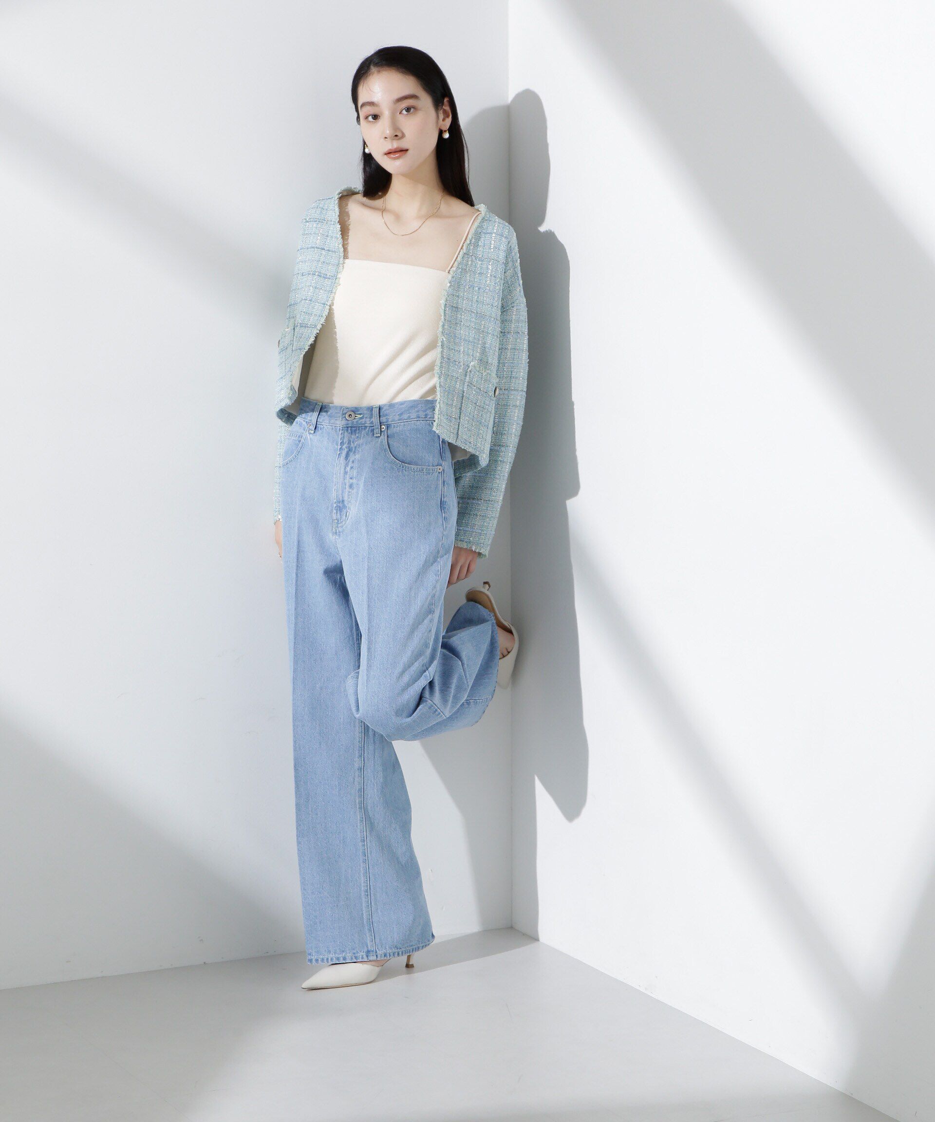 nano･universe「ツィードポケットショートジャケット」|テーラードジャケット|