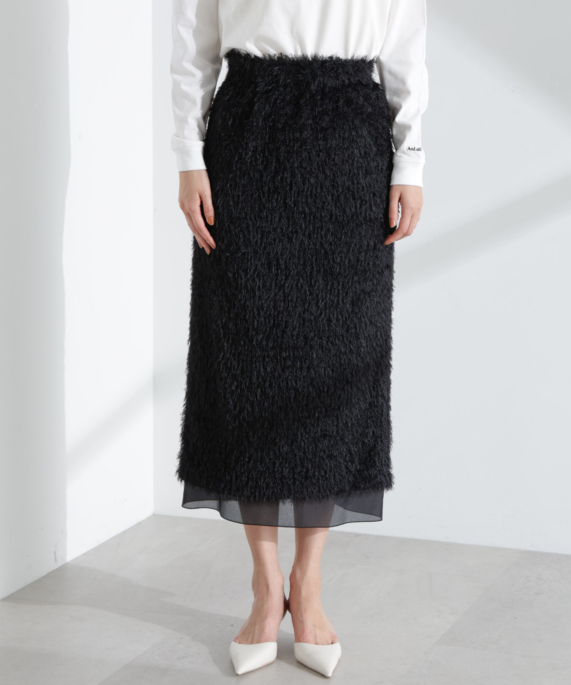 nano･universe「チュールフリンジスカート(セットアップ可)」|スカート|