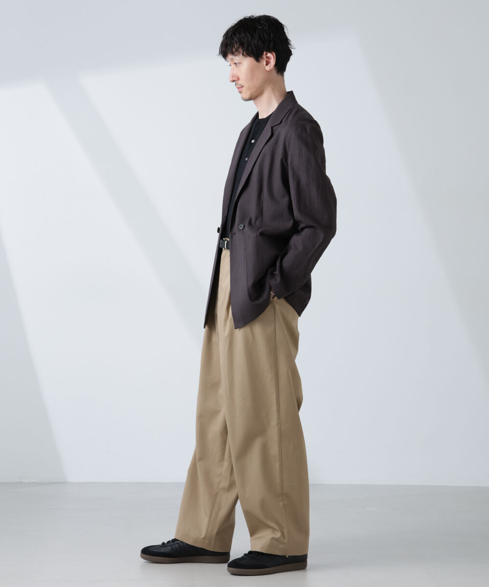 nano･universe「「大人のワイドパンツ」2タックワイドトラウザーズ」|チノ|