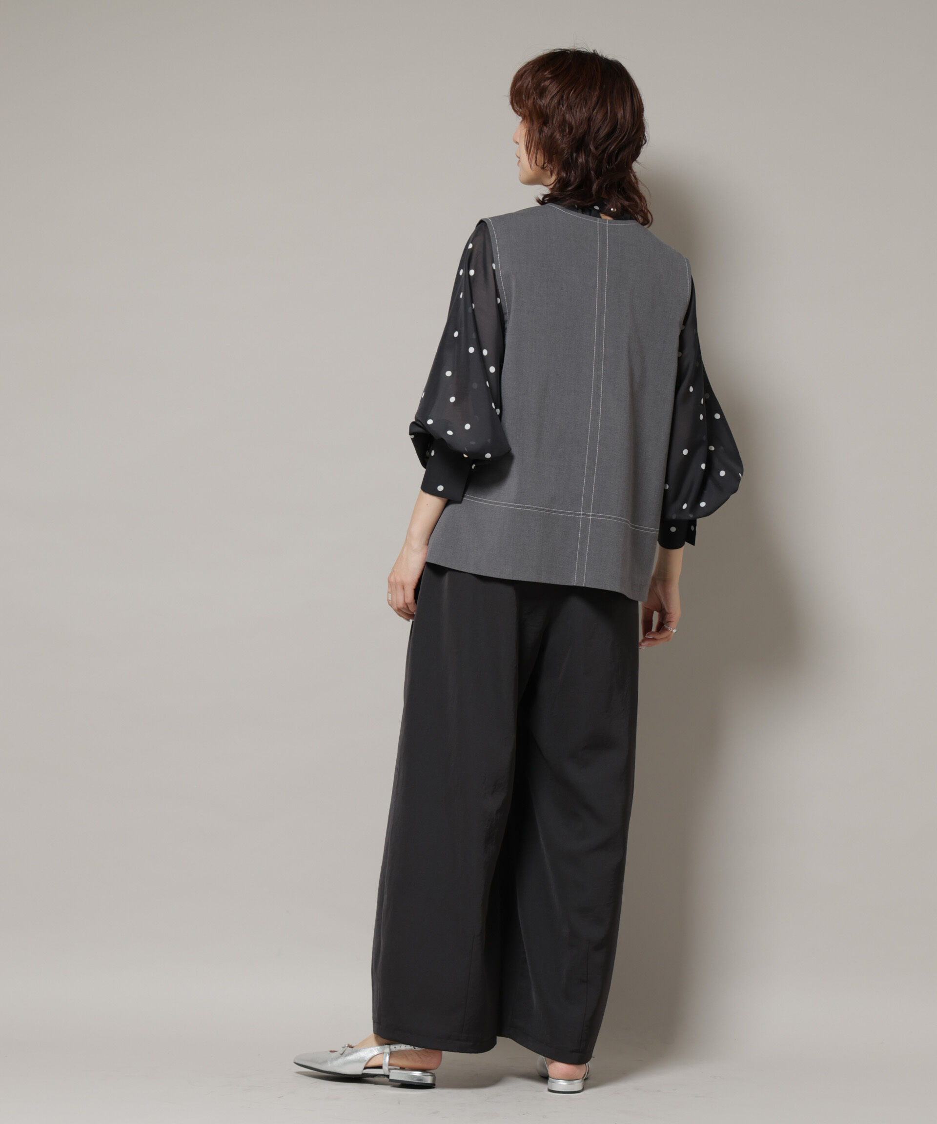 nano･universe「ドライウェザーストレッチバイカラーステッチベスト(セットアップ可)」|シャツ・ブラウス|