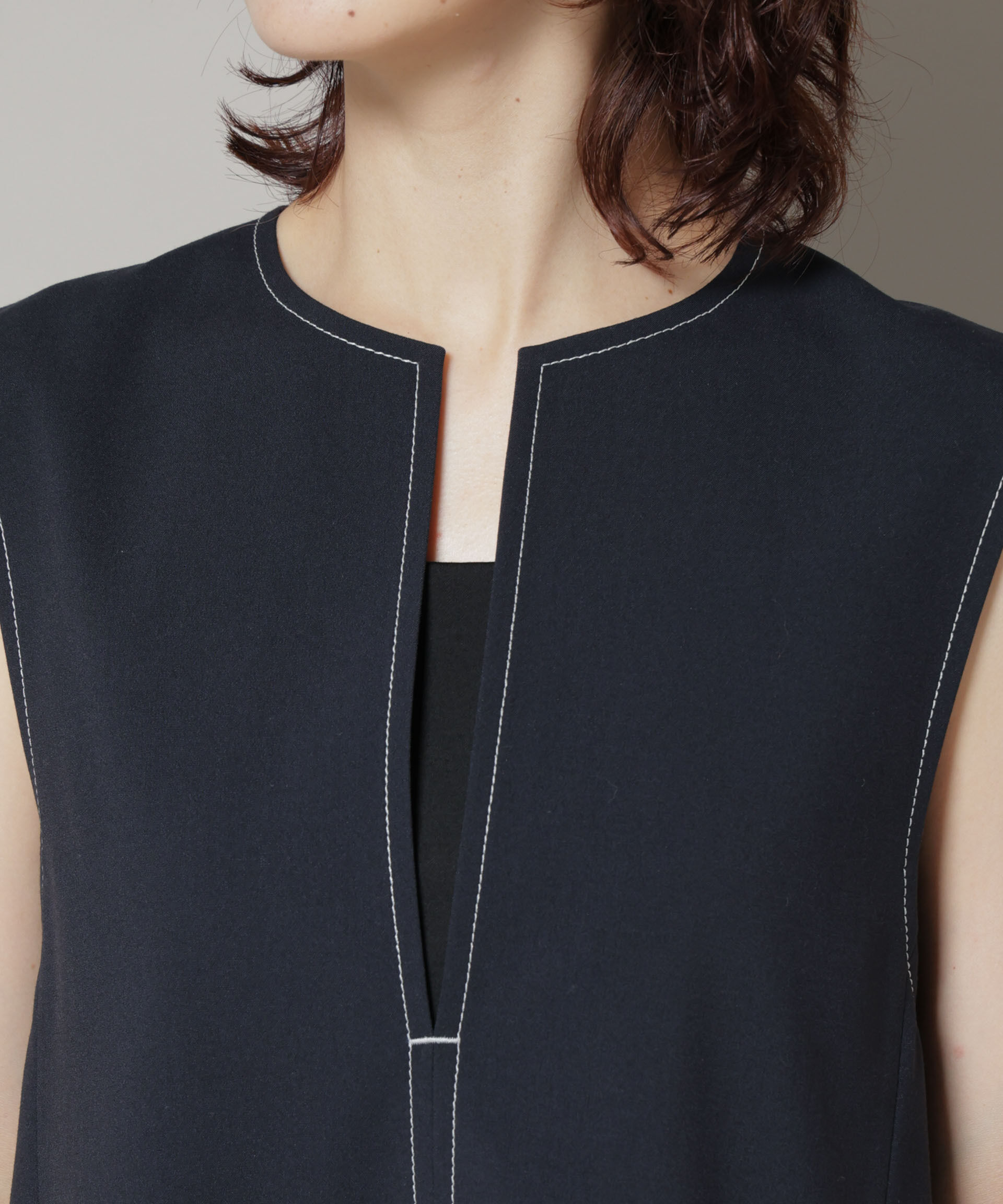 nano･universe「ドライウェザーストレッチバイカラーステッチベスト(セットアップ可)」|シャツ・ブラウス|