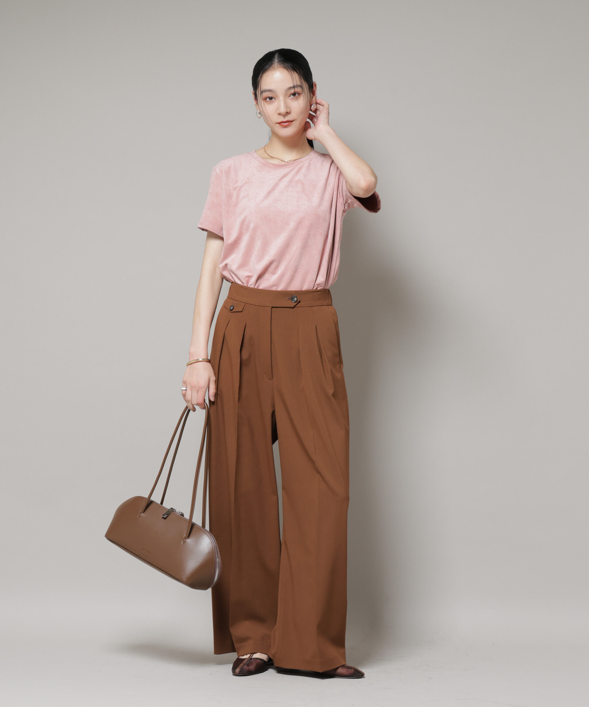 nano･universe「フェイクスエードTシャツ」|Tシャツ・カットソー|