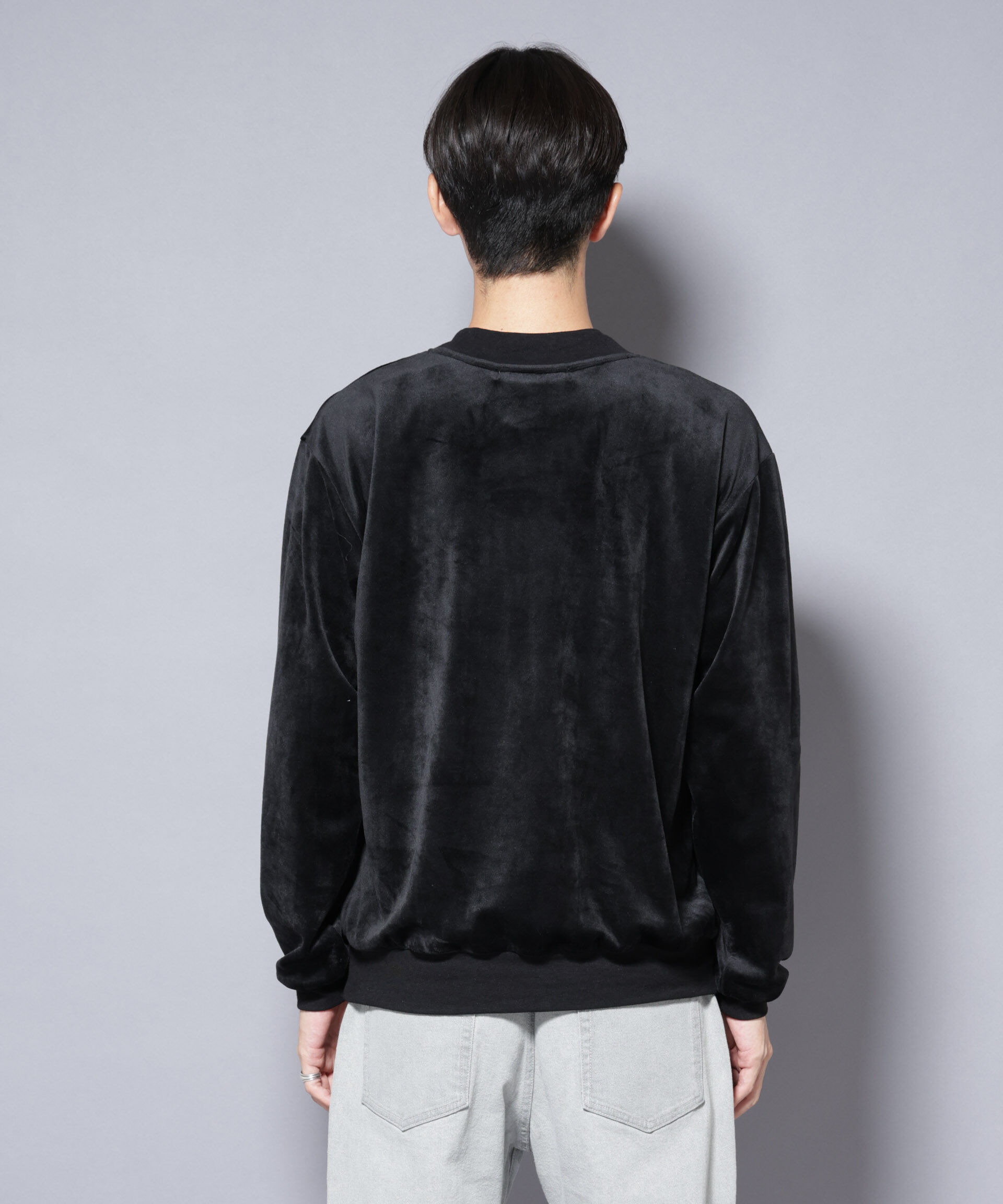 nano･universe「ベロアプルオーバー Vネックスウェット」|Tシャツ・カットソー|