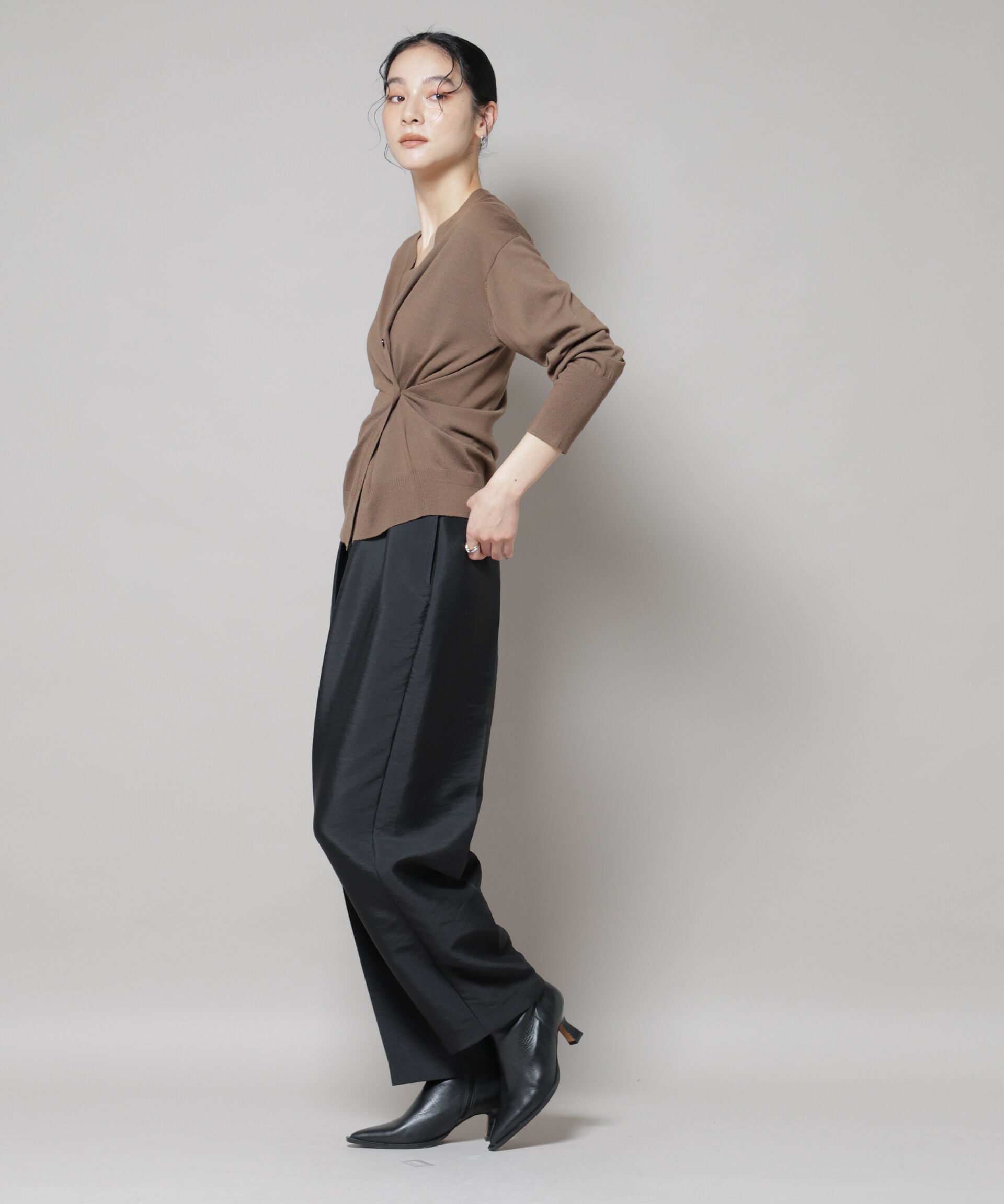 nano･universe「毛玉レスニット2wayカシュクールカーディガン」|ニット・セーター|