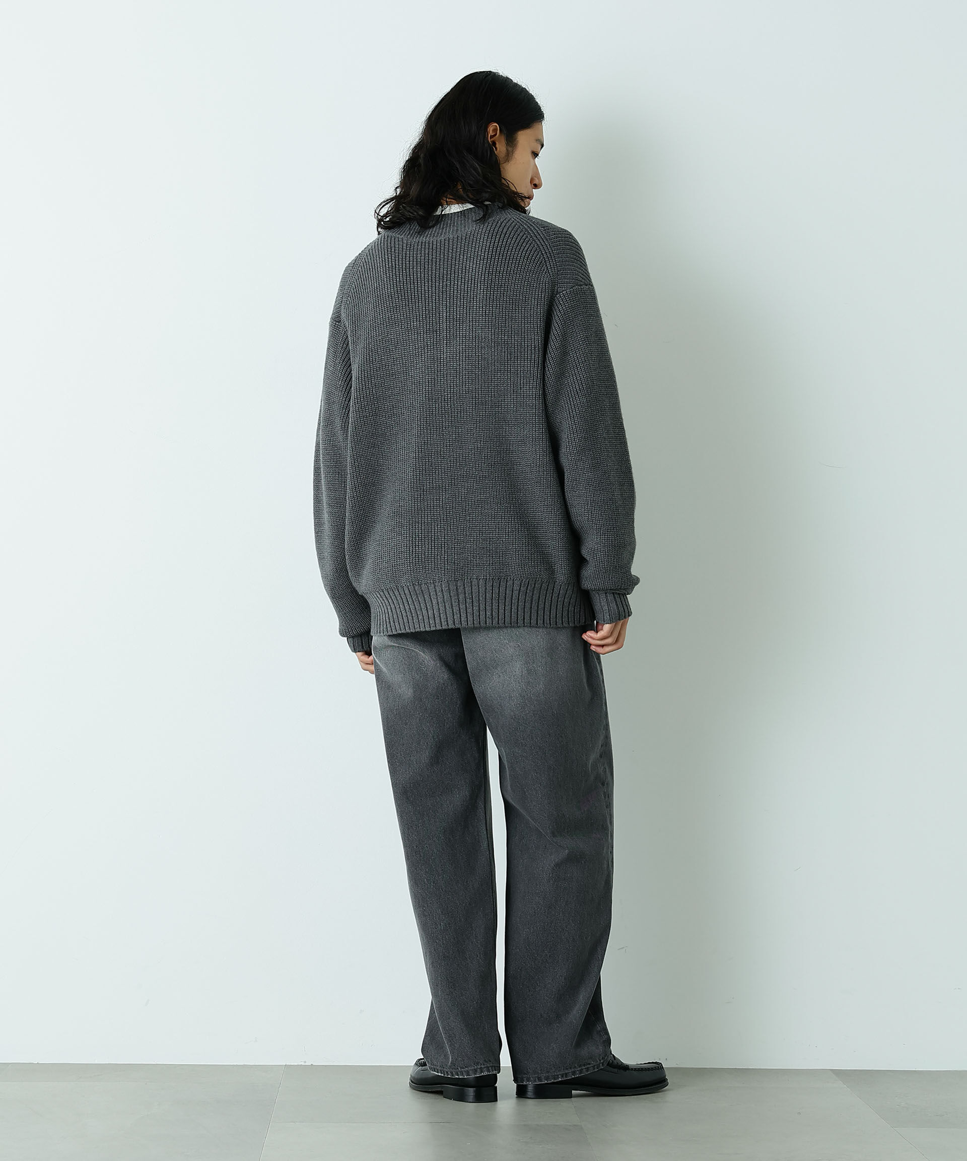 nano･universe「｢HOTEL PALACE｣  ディープVネックミドルゲージニット」|ニット・セーター|