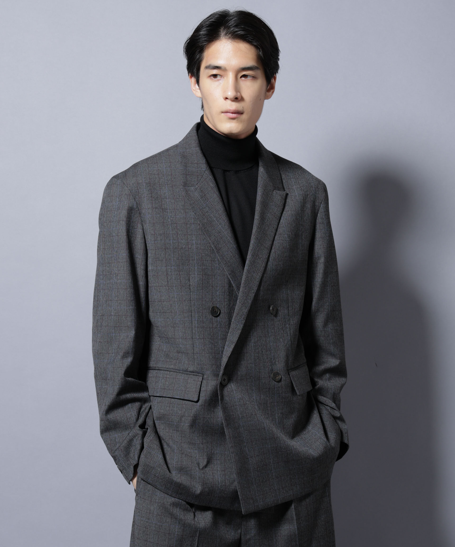 nano･universe「DELEGANTE グレンチェックW-Brethted ジャケット（セットアップ可）」|テーラードジャケット|パターン21