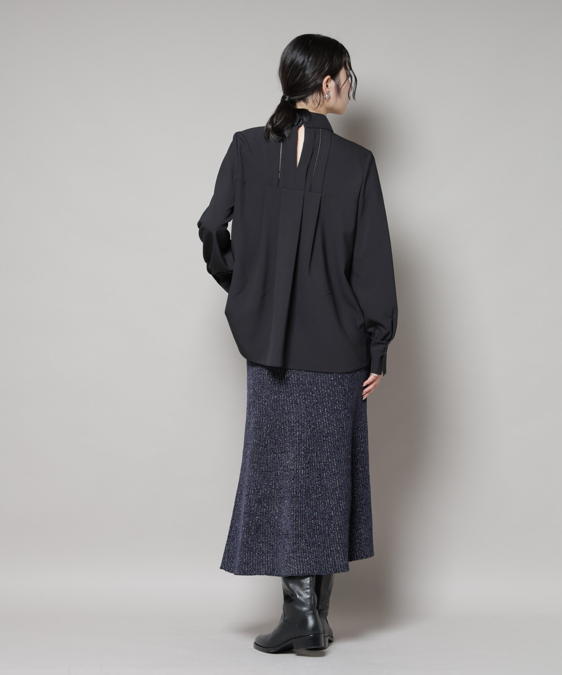 nano･universe「ラメモールワイドリブマーメイドニットスカート(セットアップ可)」|スカート|