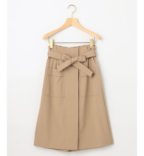 組曲「【ベルト付】リネン混オックスストレッチ キュロットパンツ」|キュロット|