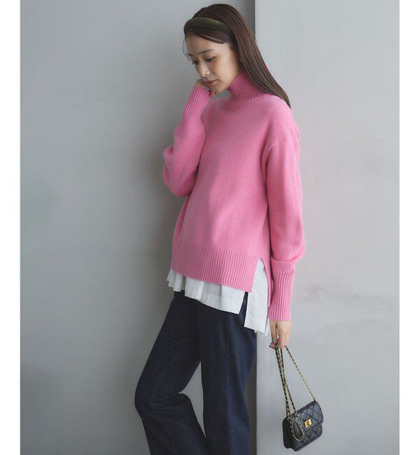 組曲「ウールカシミヤミックス ロールネック ニット」|ニット・セーター|