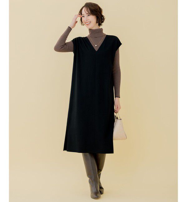 自由区「【WEB限定/セット着用可】セミウーステッド タートルネック」|ニット・セーター|