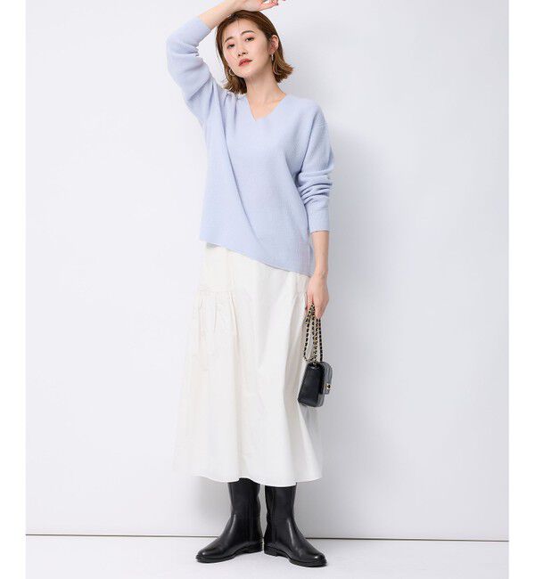 23区「【洗える】ウールカシミヤ Vネック ニット」|ニット・セーター|