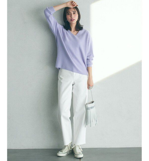 23区「【洗える】ウールカシミヤ Vネック ニット」|ニット・セーター|