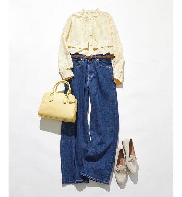 ANY SIS「【美Denimシリーズ】セミカーブワイド デニム」|デニム|