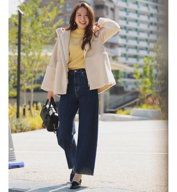 ANY SIS「【美Denimシリーズ】セミカーブワイド デニム」|デニム|