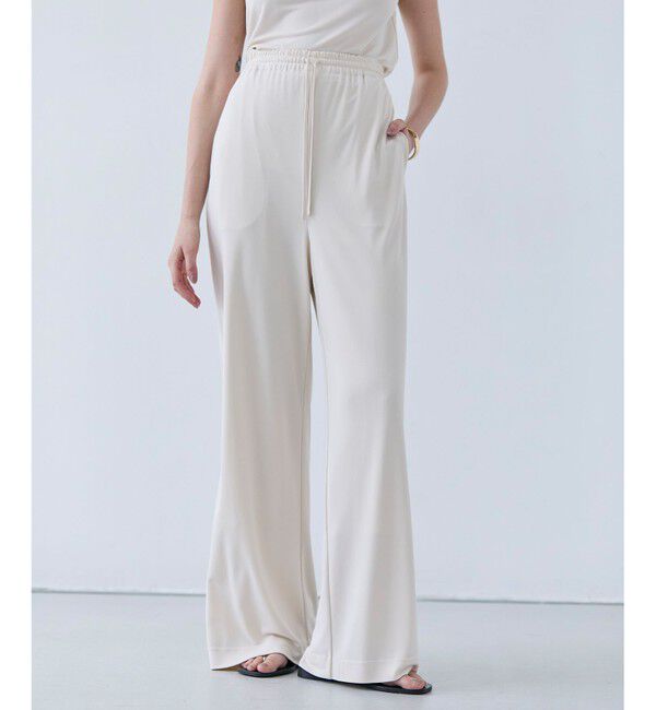 BEIGE,「【洗える】MELLE / ハイストレッチイージーパンツ」|その他|Ecru