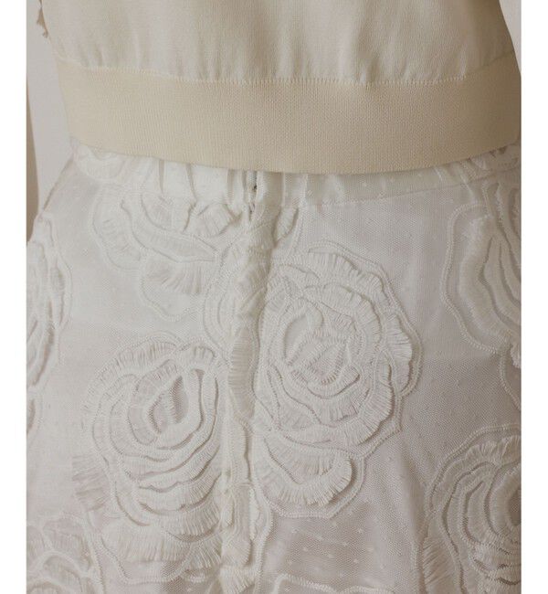 GRACE CONTINENTAL「ローズ刺繍フレアスカート」|スカート|