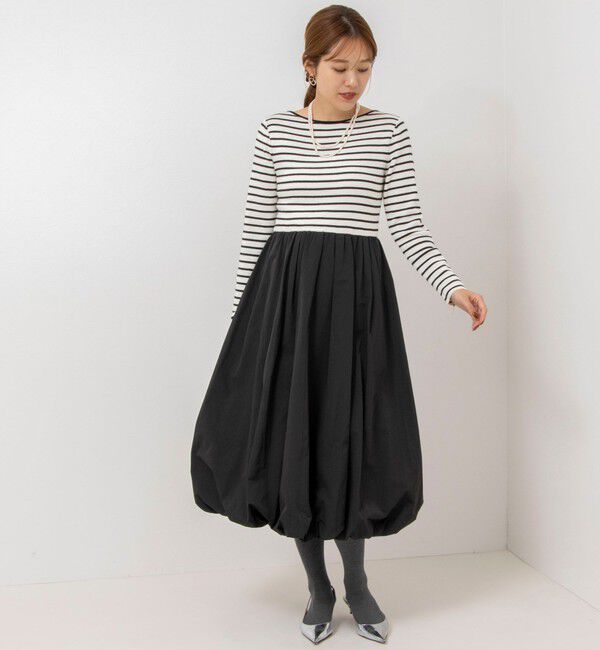 NOLLEY'S sophi「タフタバルーンスカート2WAYニットワンピース」|ワンピース|