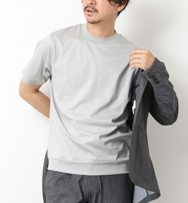 NOLLEY'S goodman「《ビジカジ対応》シルケットスムースドレスTシャツ 25SS」|Tシャツ・カットソー|ライトグレー
