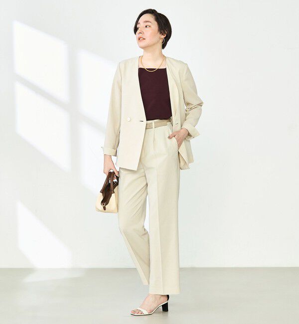 NOLLEY'S「《セットアップ対応》ウォッシャブルドライトロピカルセミワイド美脚パンツ」|その他|