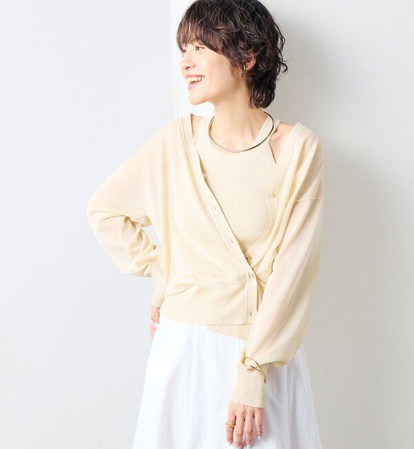 NOLLEY'S sophi「《アンサンブル対応》《手洗い可能》イタリー糸ホルターネックタンクトップ」|タンクトップ|