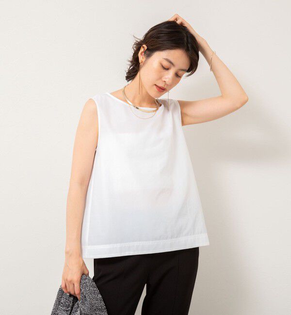 NOLLEY'S「エクセルテックタンブラーノースリーブブラウス」|シャツ・ブラウス|