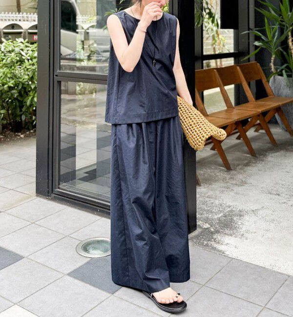 NOLLEY'S「エクセルテックタンブラーノースリーブブラウス」|シャツ・ブラウス|