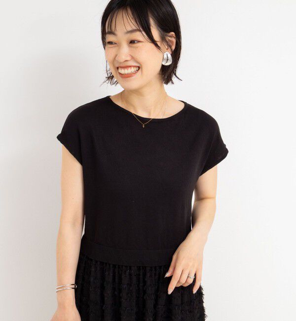 NOLLEY'S「フリンジ生地ニットワンピース」|ワンピース|