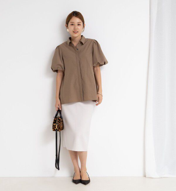 NOLLEY'S sophi「ボンディングジョーゼットインゴムタイトスカート」|タイト|