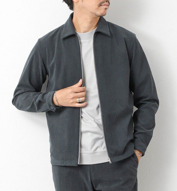 NOLLEY'S goodman「《セットアップ対応》ストレッチコーデュロイ ストレッチ ジップシャツ ブルゾン 25AW」|ブルゾン・スタジャン|チャコールグレー
