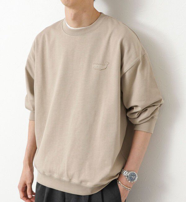 NOLLEY'S goodman「度詰め引き揃え天竺 クラフトクジラ ワンポイントロンT 25AW」|Tシャツ・カットソー|グレーベージュ