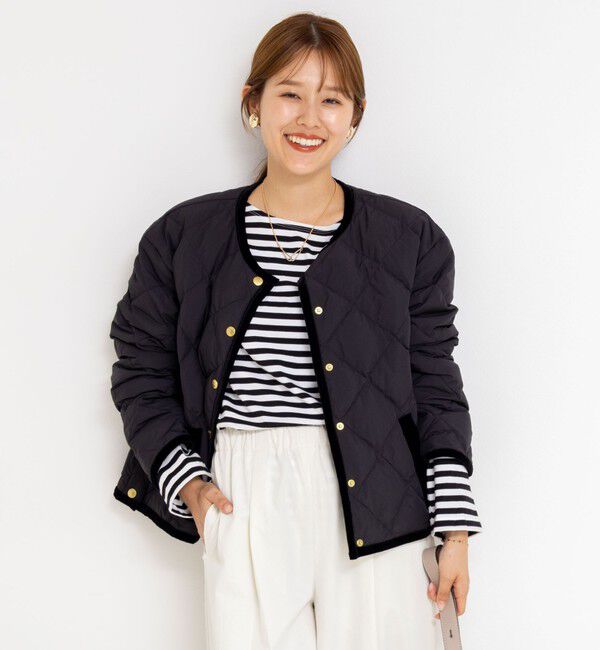 NOLLEY'S「【TAION&times;LIMONTA】別注ベロアパイピングショートダウン」|ダウン|