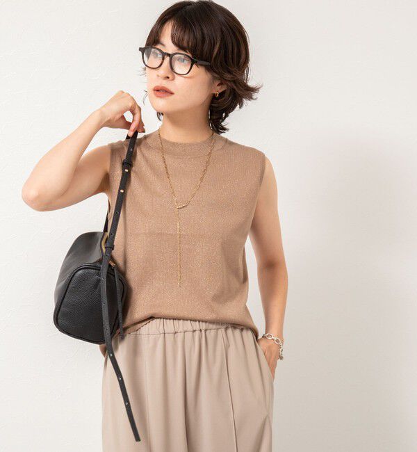 NOLLEY'S sophi「《アンサンブル対応》《手洗い可能》W混ラメハイネックプルオーバーニット」|ニット・セーター|