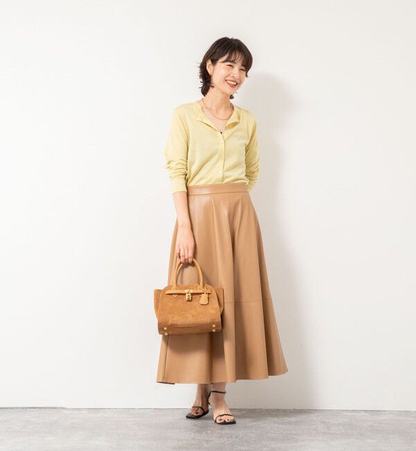 NOLLEY'S sophi「《アンサンブル対応》《手洗い可能》W混ラメクルーネックカーディガン」|カーディガン|