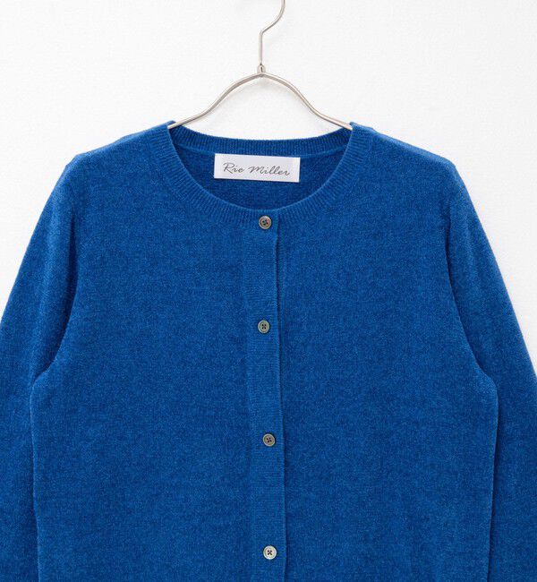 Rie Miller「《手洗い可能》《アンサンブル対応》モールヤーンクルーネックカーディガン」|カーディガン|