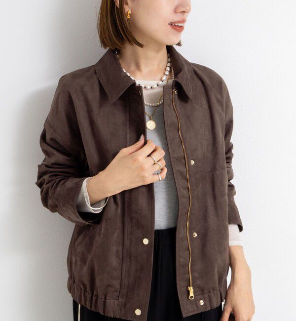 NOLLEY'S sophi「《セットアップ対応》フェイクスエードブルゾン」|ブルゾン・スタジャン|