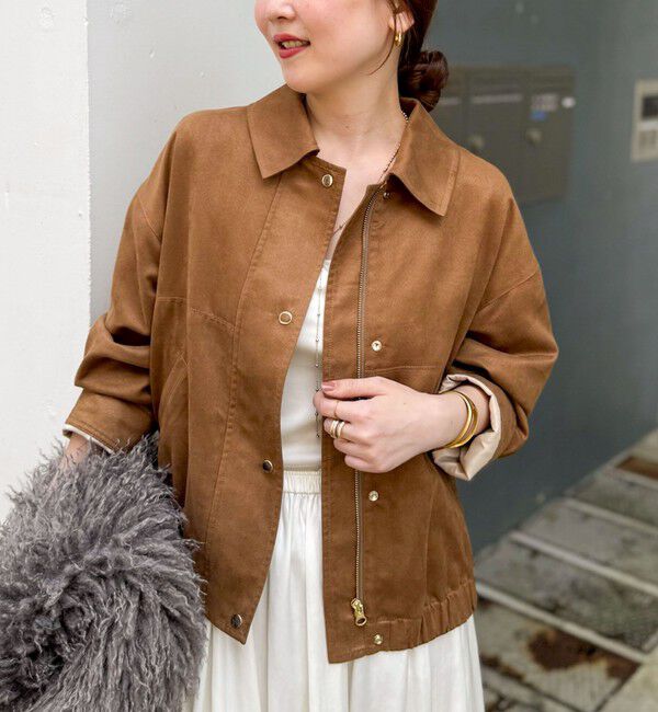 NOLLEY'S sophi「《セットアップ対応》フェイクスエードブルゾン」|ブルゾン・スタジャン|