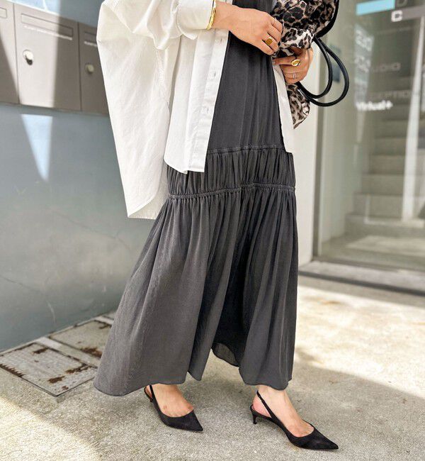 Rie Miller「顔料染マキシ丈ワンピース」|ワンピース|