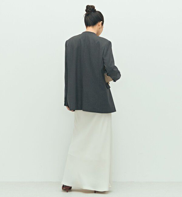 NOLLEY'S sophi「【WEB STAFF守屋☆別注】《セットアップ対応》ウォッシャブルソフトシャンブレーノーカラージャケット」|ノーカラージャケット|