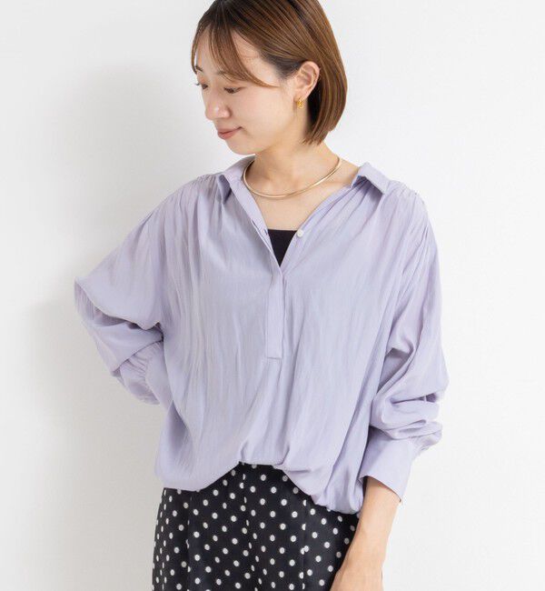 NOLLEY'S sophi「ウォッシャブル割繊プルオーバーシャツ」|シャツ・ブラウス|